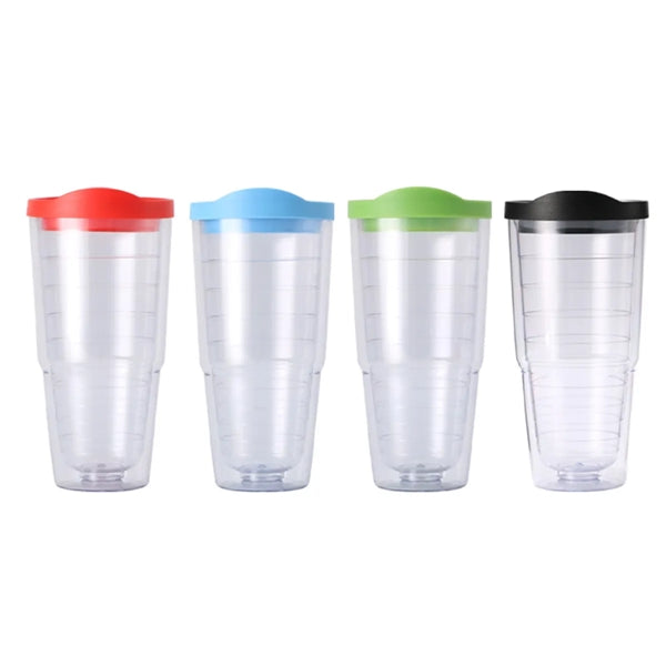 24 Oz Clear Insulated Tumbler