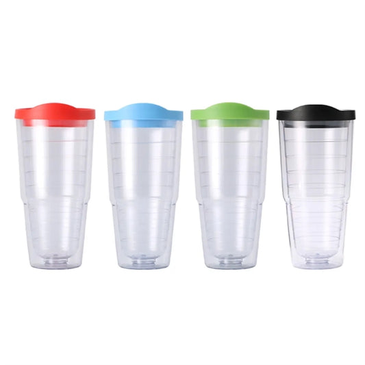 24 Oz Clear Insulated Tumbler