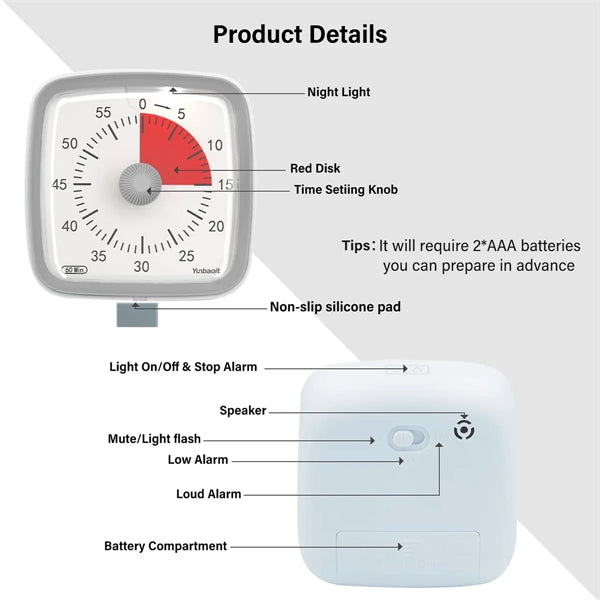 Visual Timer With Night Light