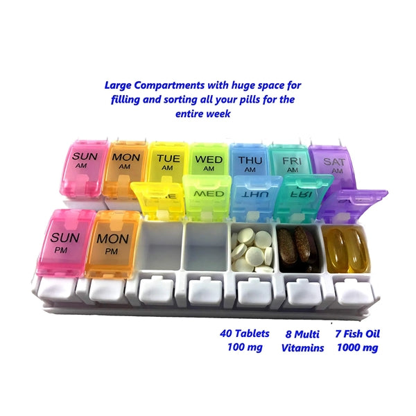 Weekly Pill Organizer 2 Times A Day