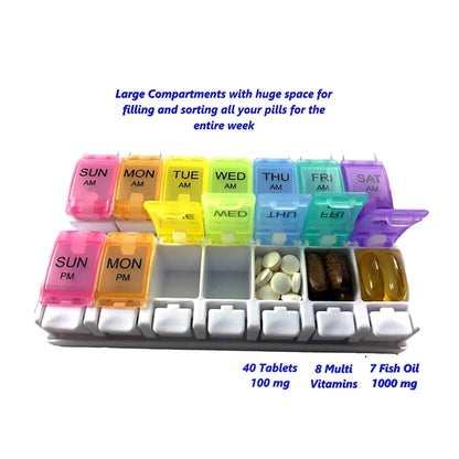 Weekly Pill Organizer 2 Times A Day