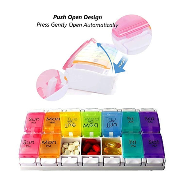 Weekly Pill Organizer 2 Times A Day