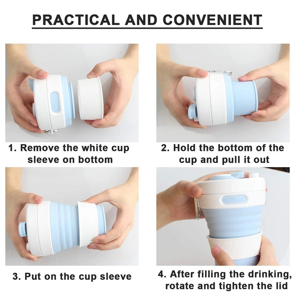 Collapsible Camping Cup With Straw