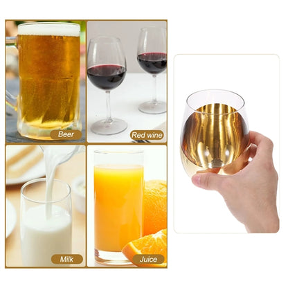 Black And Gold Stemless Wine Glass
