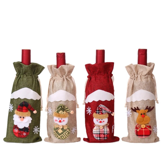 Christmas Wine Bottle Bags