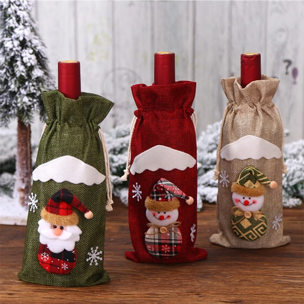 Christmas Wine Bottle Bags