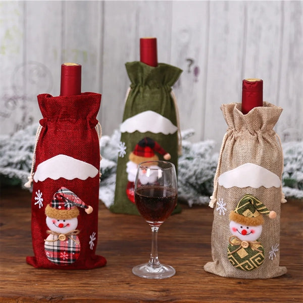 Christmas Wine Bottle Bags