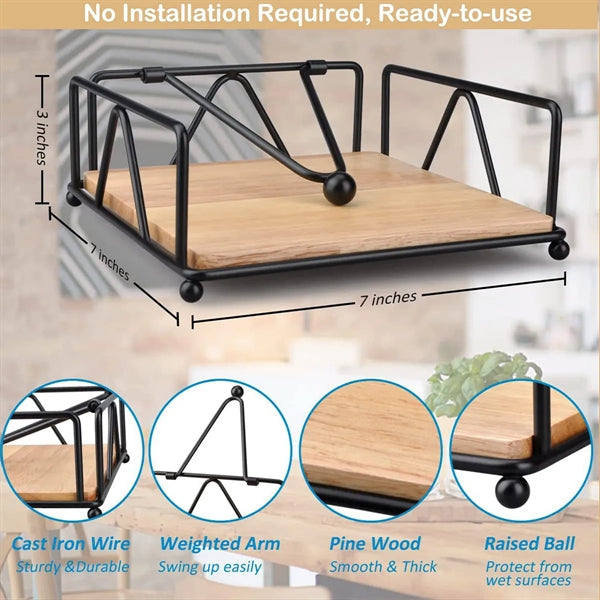 Customized Wooden Paper Towel Holder