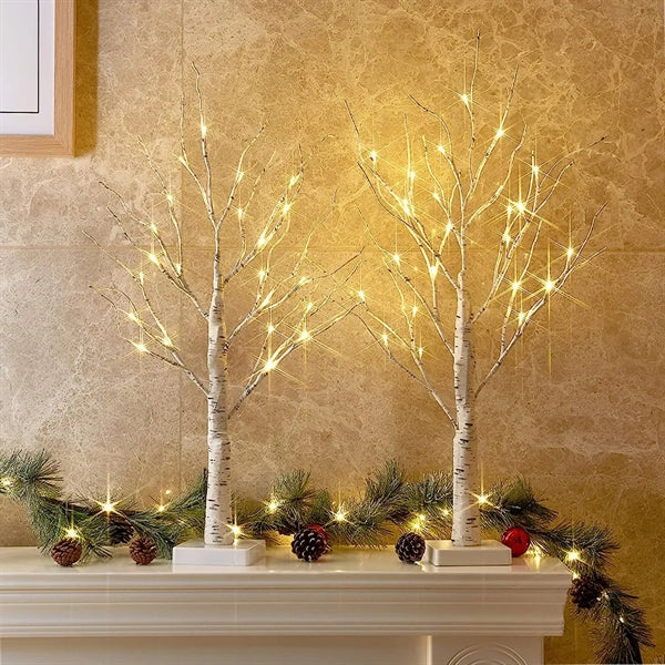 Christmas birch withLED lights