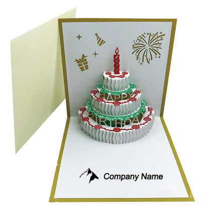 3D Cake Lighted Music Birthday Card