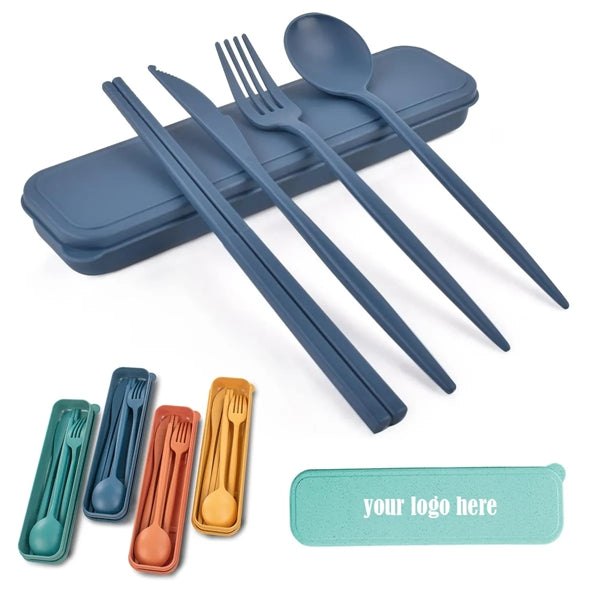 Portable Wheat Straw Cutlery Set