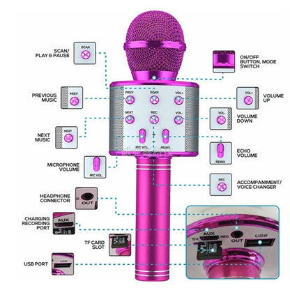Wireless Bluetooth Karaoke Microphone