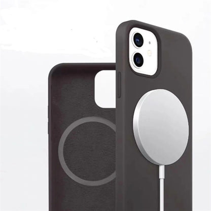 iPhone Case  15 (Mag Safe) Silicone Case/Microfiber Lining