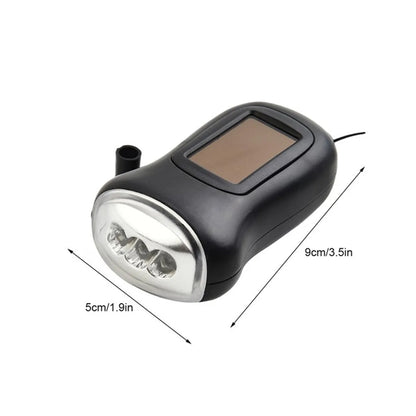 LED Rechargeable Torch Solar Power Flashlight