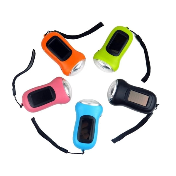 LED Rechargeable Torch Solar Power Flashlight