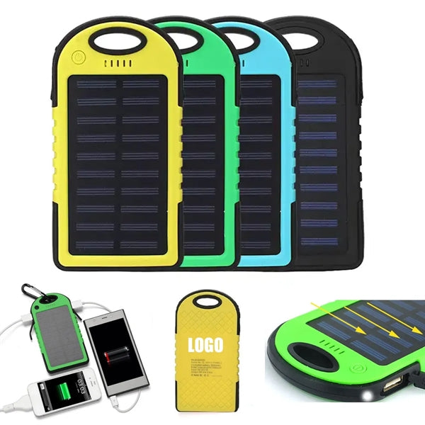 5000mAh USB Waterproof Solar Power Bank