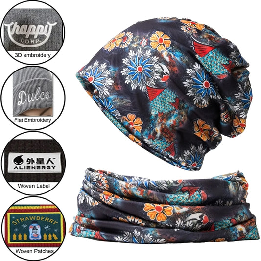 Sublimation Beanie With Matching Neck Scarf