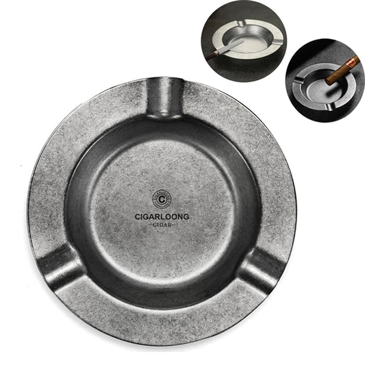 Vintage Stainless Steel Cigar Ashtray
