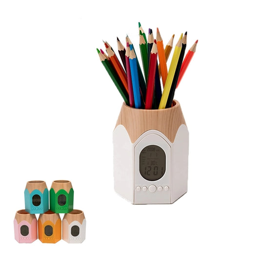 Pen Holder With Alarm Clock