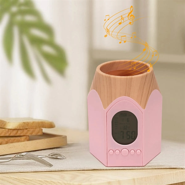 Pen Holder With Alarm Clock