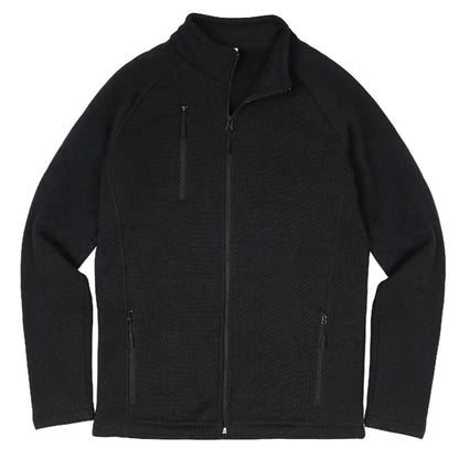 MEN'S HEATHERED FULL ZIP BRUSHED BACK FLEECE JACKET