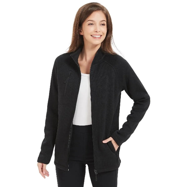 Women's Full Zipper Brushed Back Fleece Jacket