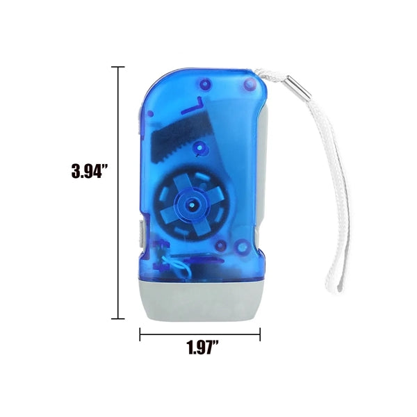 3 LED Hand Crank Flashlight Torch