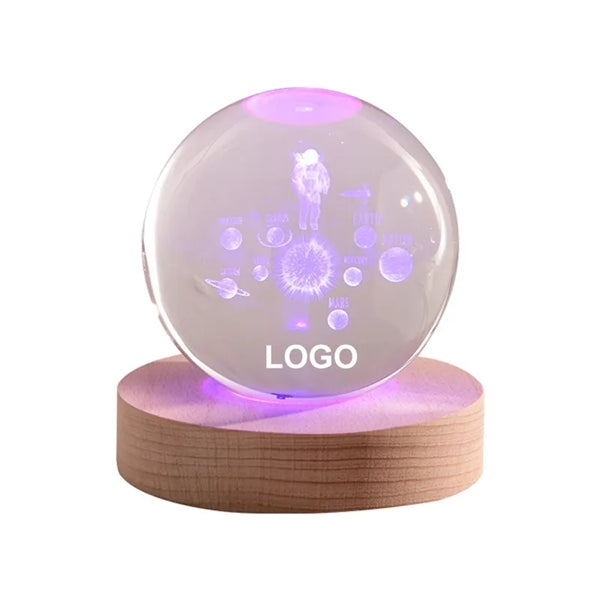 3D Crystal Ball Night Light