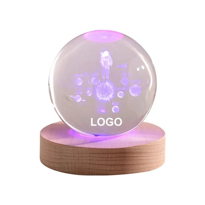 3D Crystal Ball Night Light