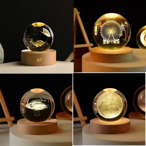 3D Crystal Ball Night Light