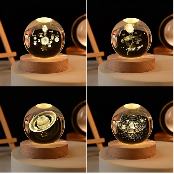 3D Crystal Ball Night Light