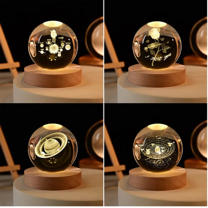 3D Crystal Ball Night Light