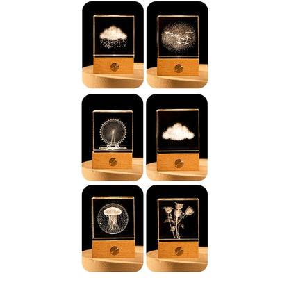 Cloud Cube Crystal Ornament