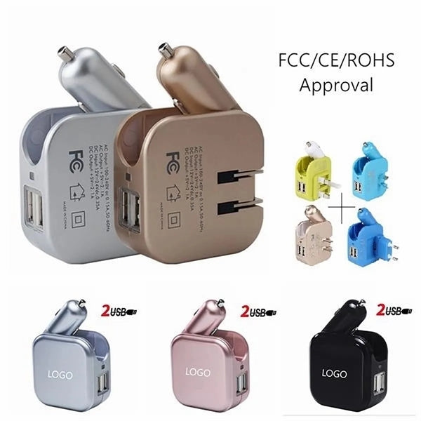Foldable Dual Port Car Charger