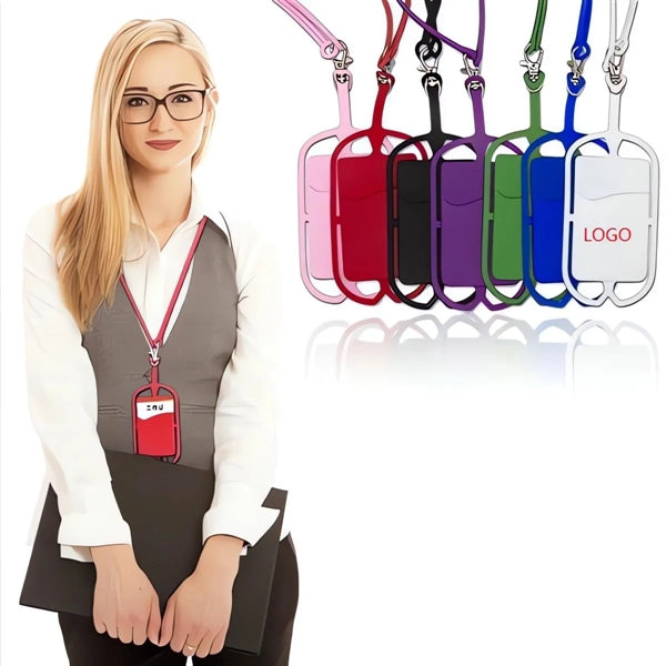 Silicone Lanyard With Phone Holder