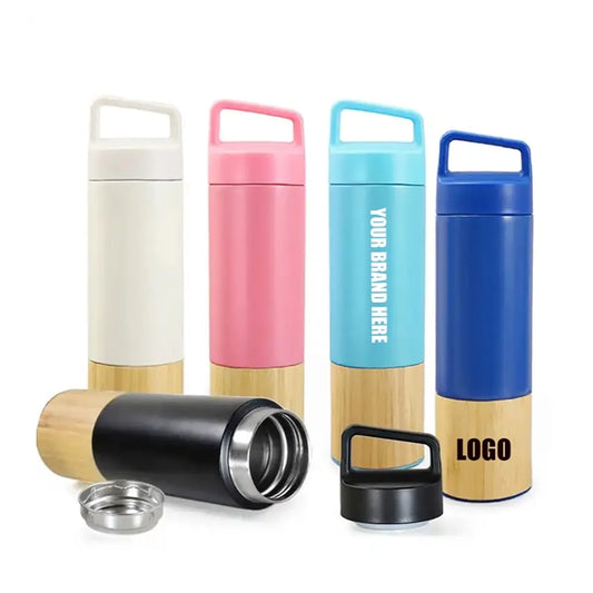 Bamboo Insulated Mug With Handle