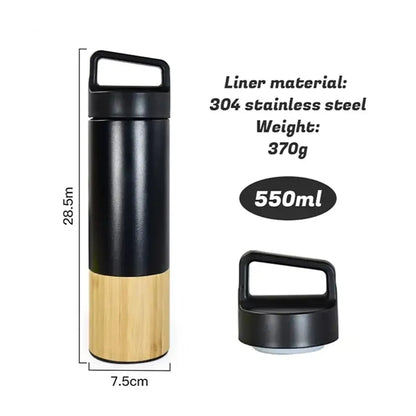 Bamboo Insulated Mug With Handle