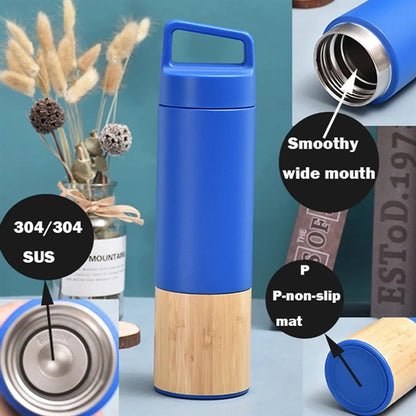 Bamboo Insulated Mug With Handle