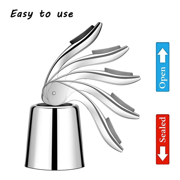 Stainless Steel Wine Cork With Plastic Press