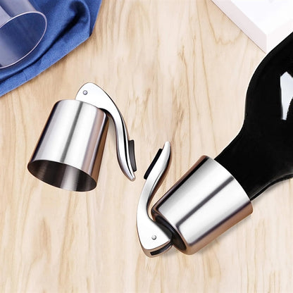 Stainless Steel Wine Cork With Plastic Press