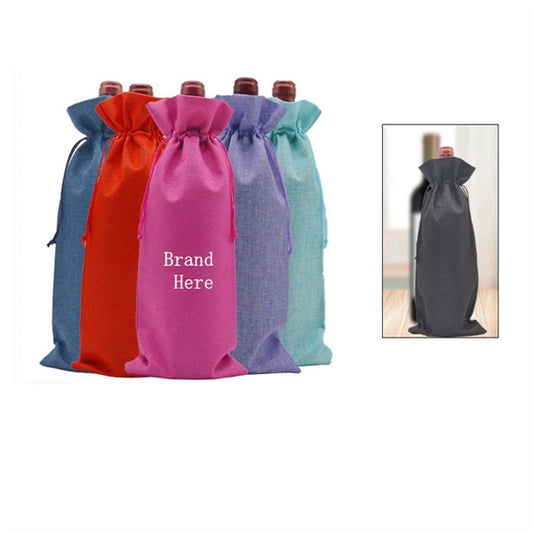 Jute Wine Bottle Gift Bag