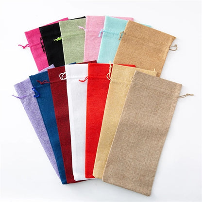 Jute Wine Bottle Gift Bag