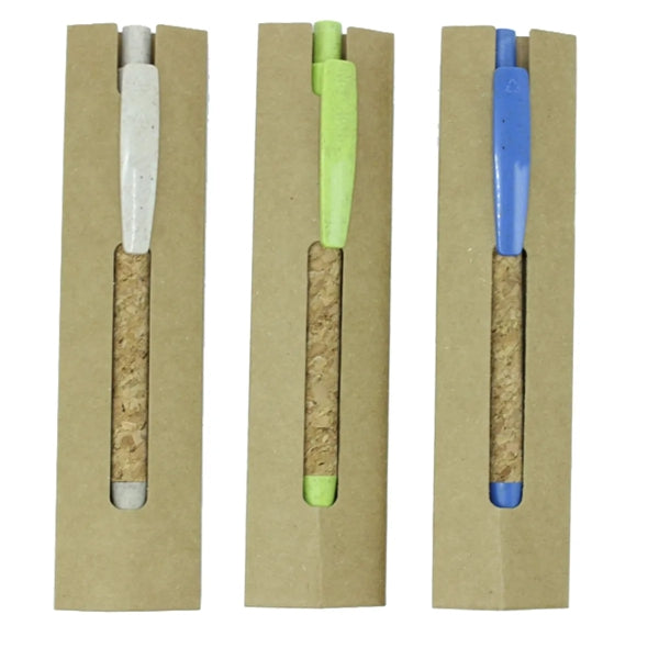 Cork And Wheat Straw Ballpoint Pen