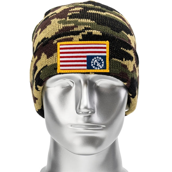 Unisex Camouflage Knitted Cuffed Beanie