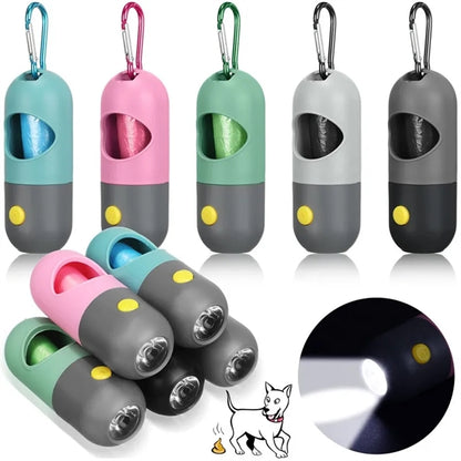 Poop Bag Dispenser With LED Flashlight