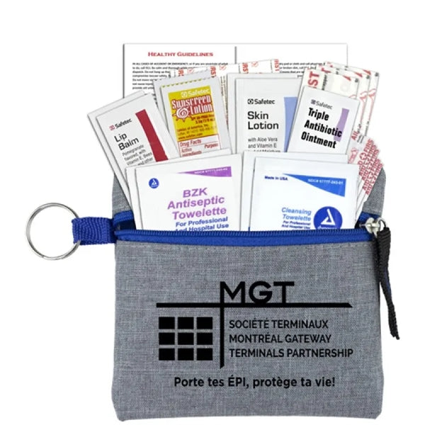 Naomi 20 Piece First Aid Kit in Stylish Heathered Pouch