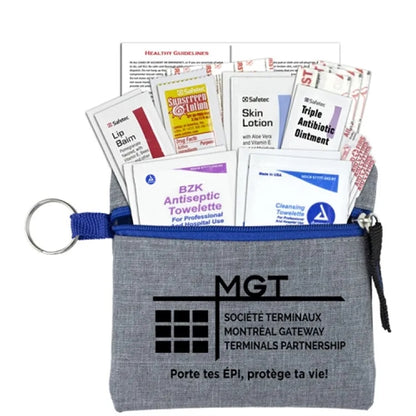 Naomi 20 Piece First Aid Kit in Stylish Heathered Pouch