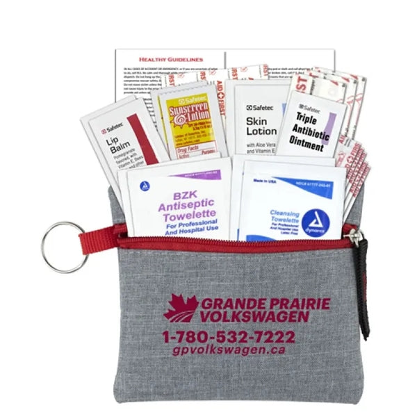 Naomi 20 Piece First Aid Kit in Stylish Heathered Pouch