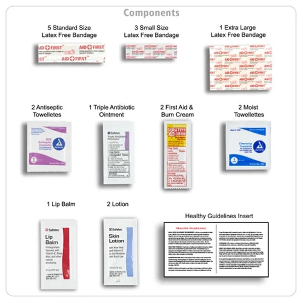 Naomi 20 Piece First Aid Kit in Stylish Heathered Pouch