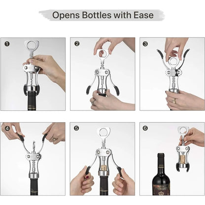 Wine Bottle Opener Wing Corkscrew Zinc Alloy
